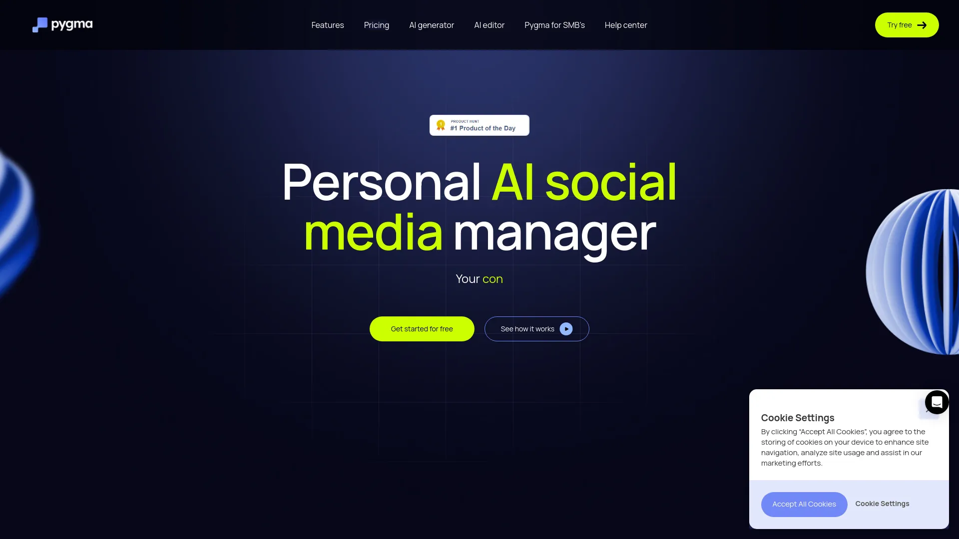 Pygma – AI Social Media Manager screenshot