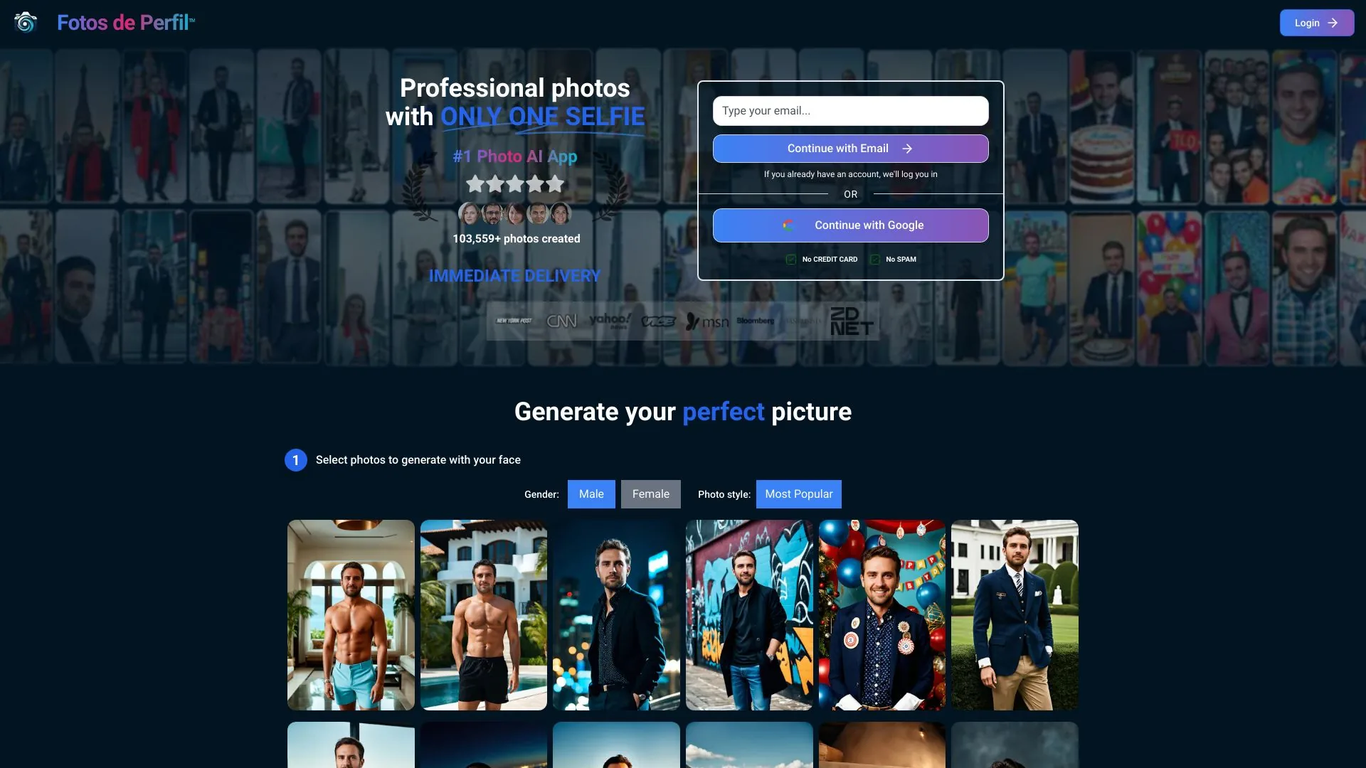 Fotosdeperfil.org screenshot