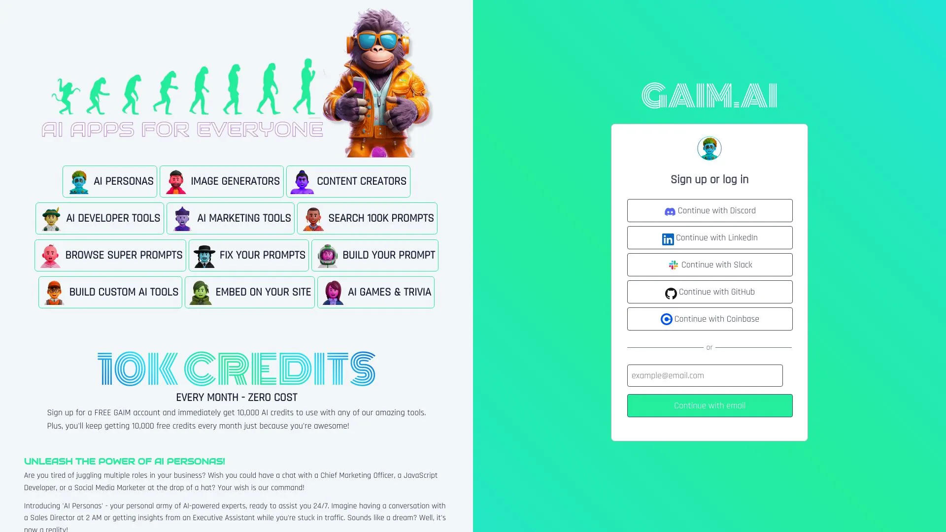 GAIM.AI | AI工具及更多 | 成为＃GAIMCHANGER screenshot