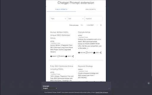 ChatGPT Hero Extension screenshot