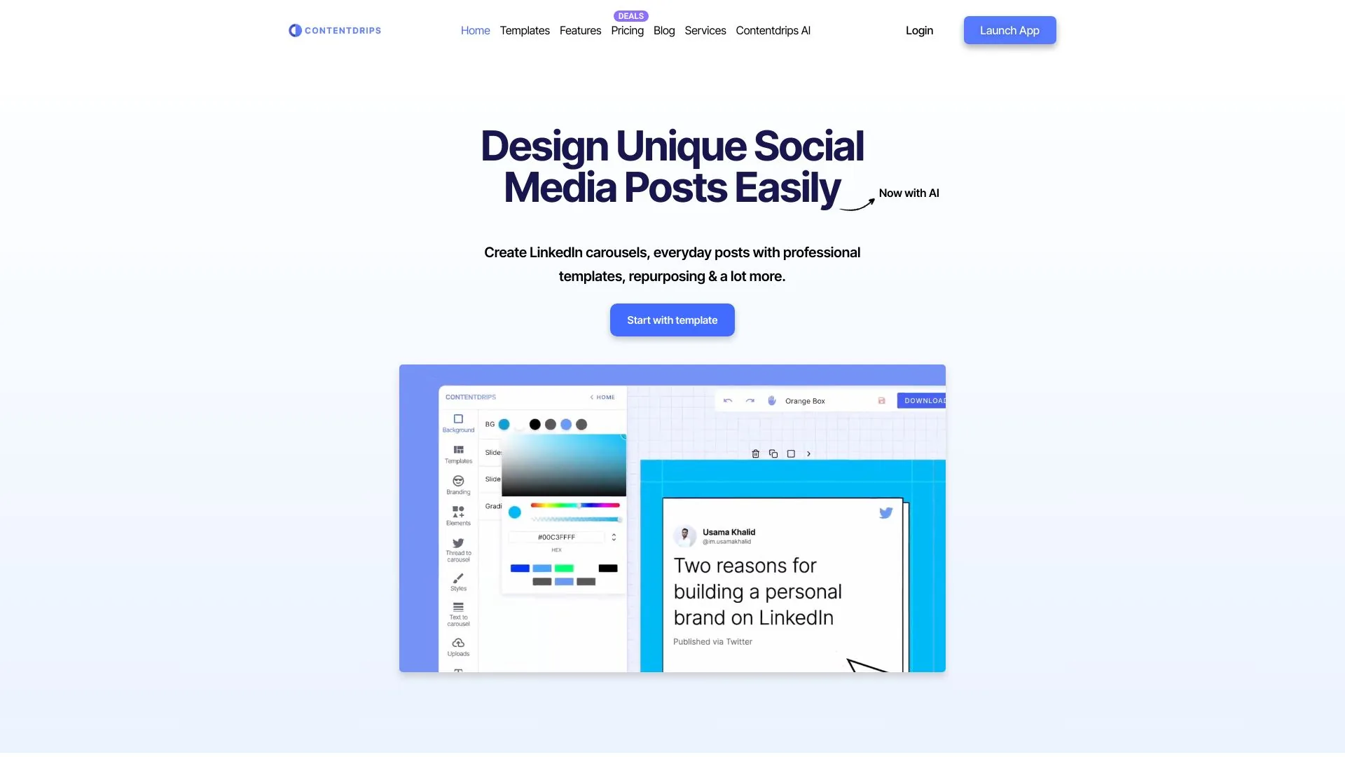 Contentdrips screenshot