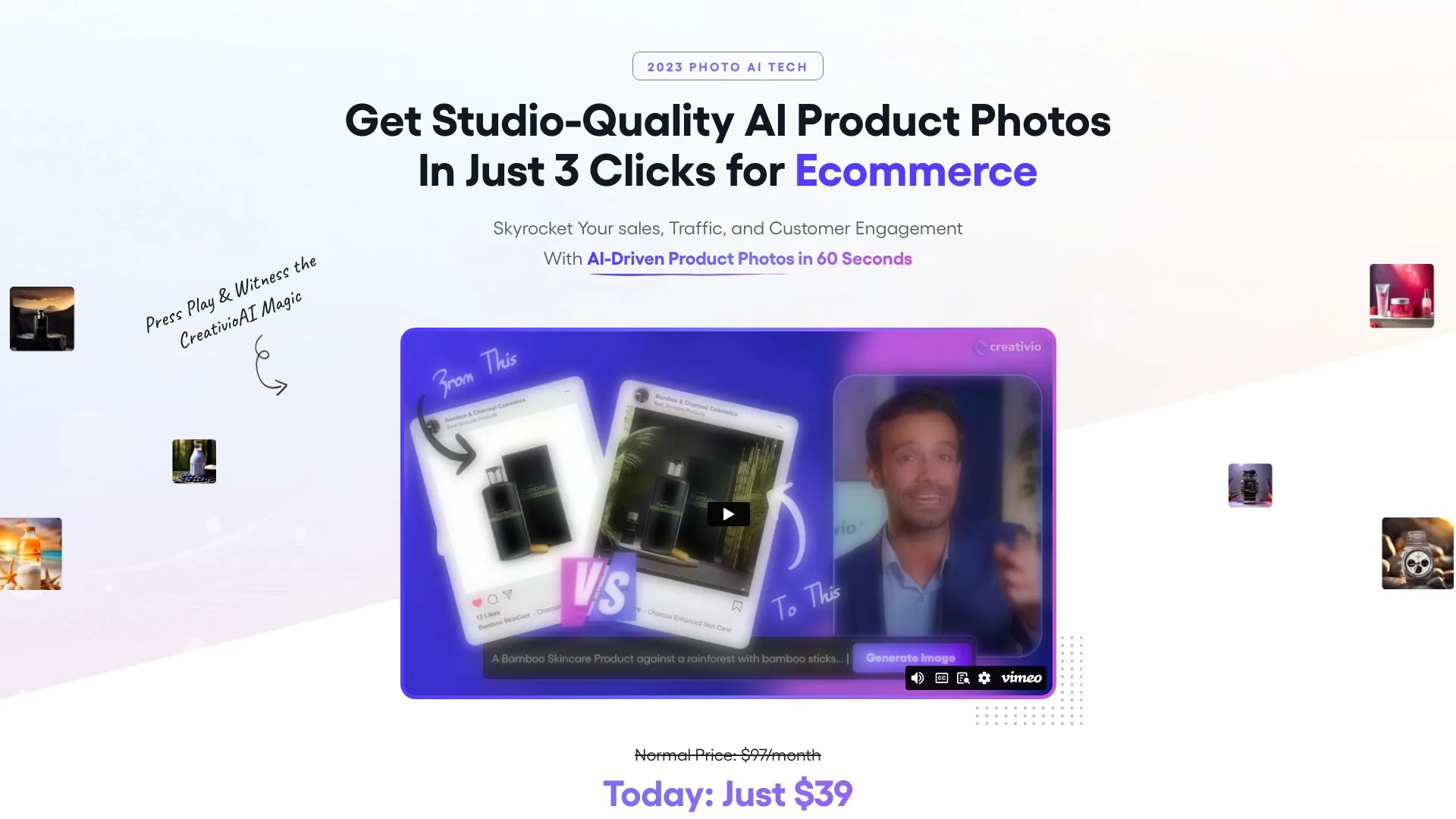 Creativio AI 官方网站 screenshot