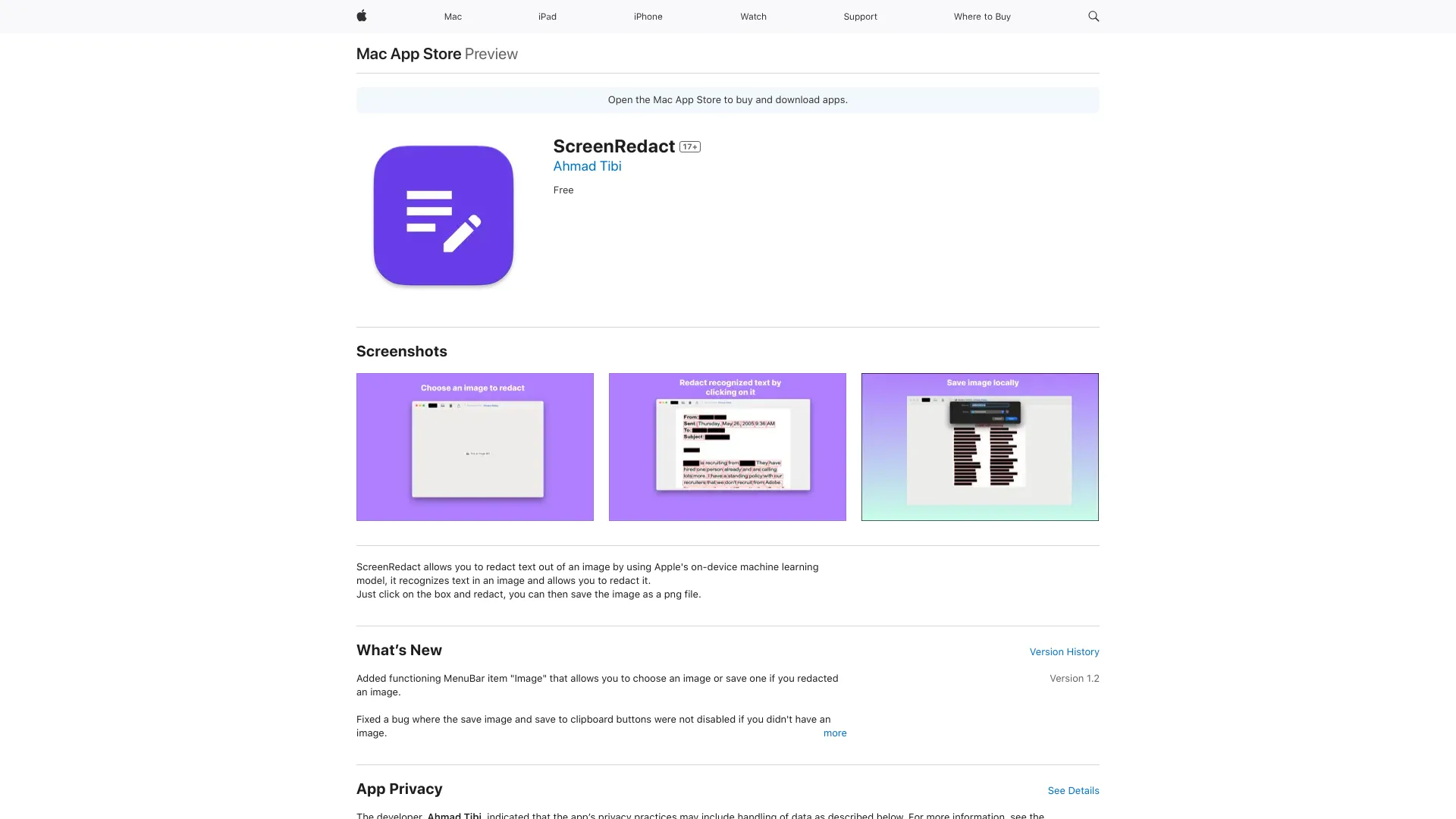ScreenRedact screenshot