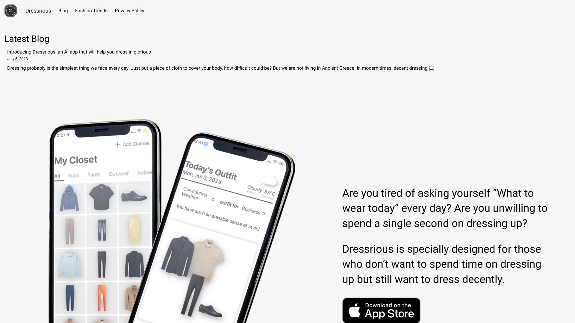 Dressrious screenshot