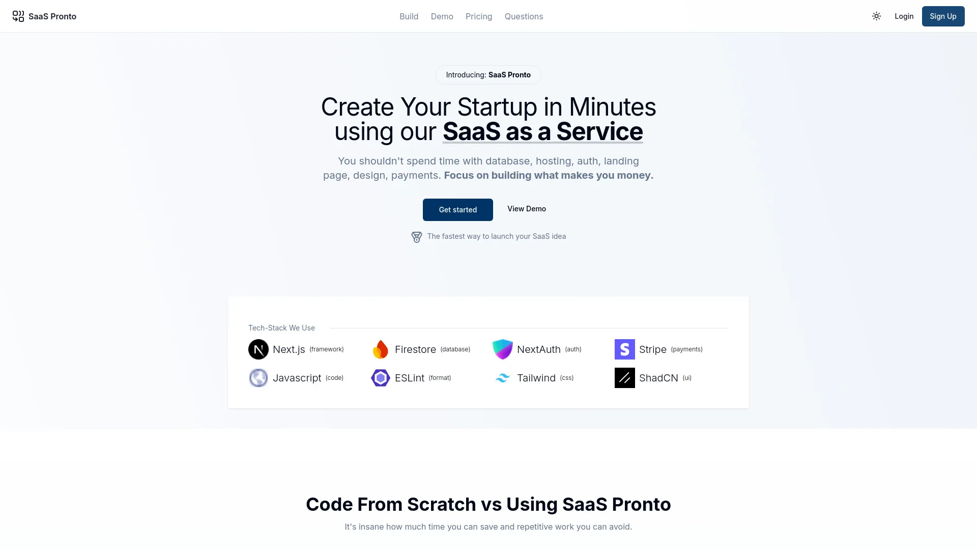 SaaS Pronto screenshot