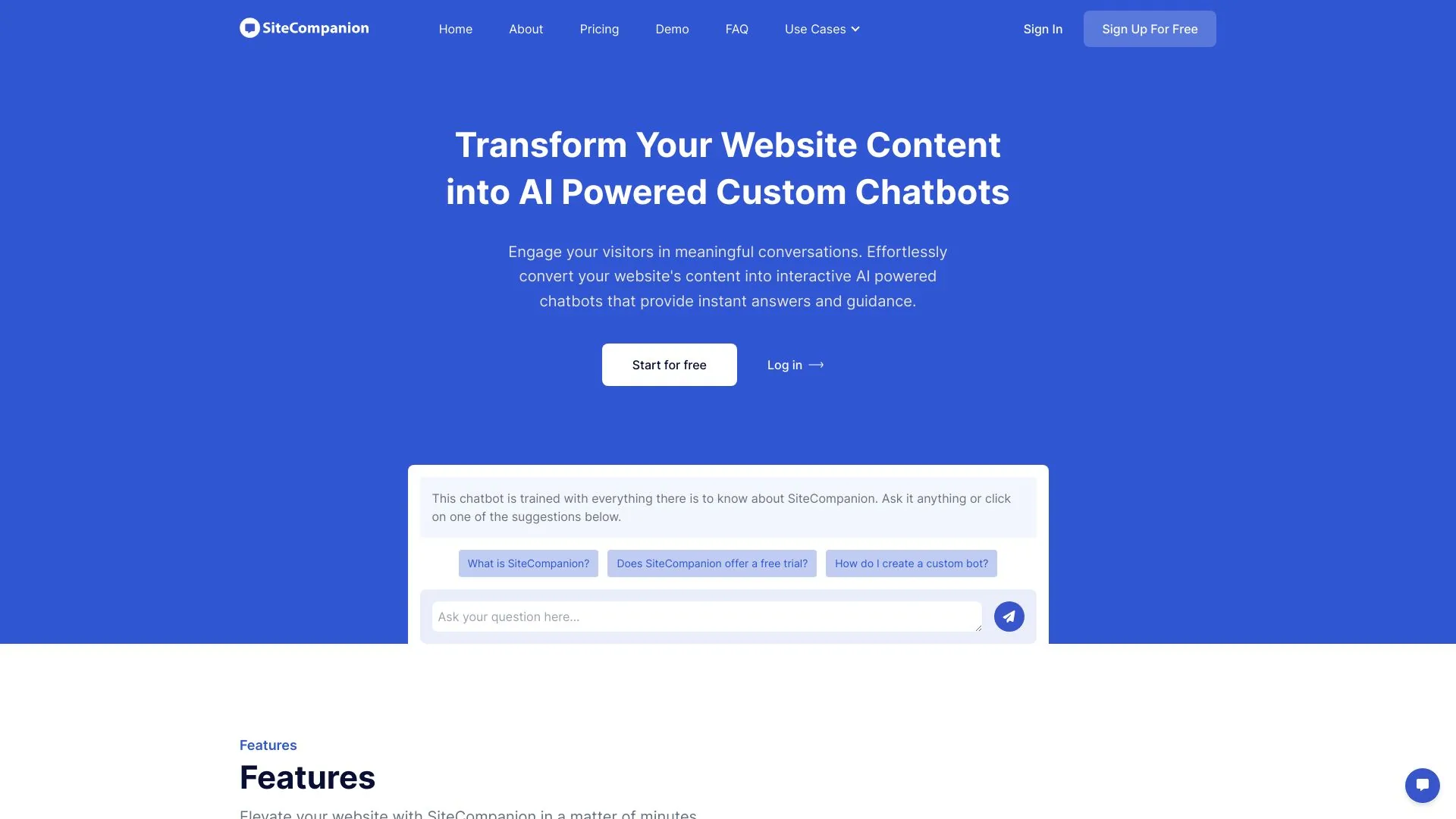 SiteCompanion screenshot