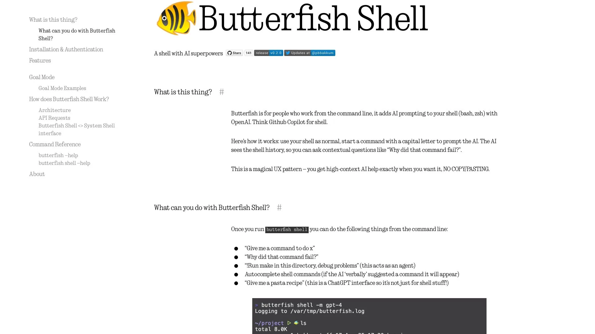 Butterfish screenshot