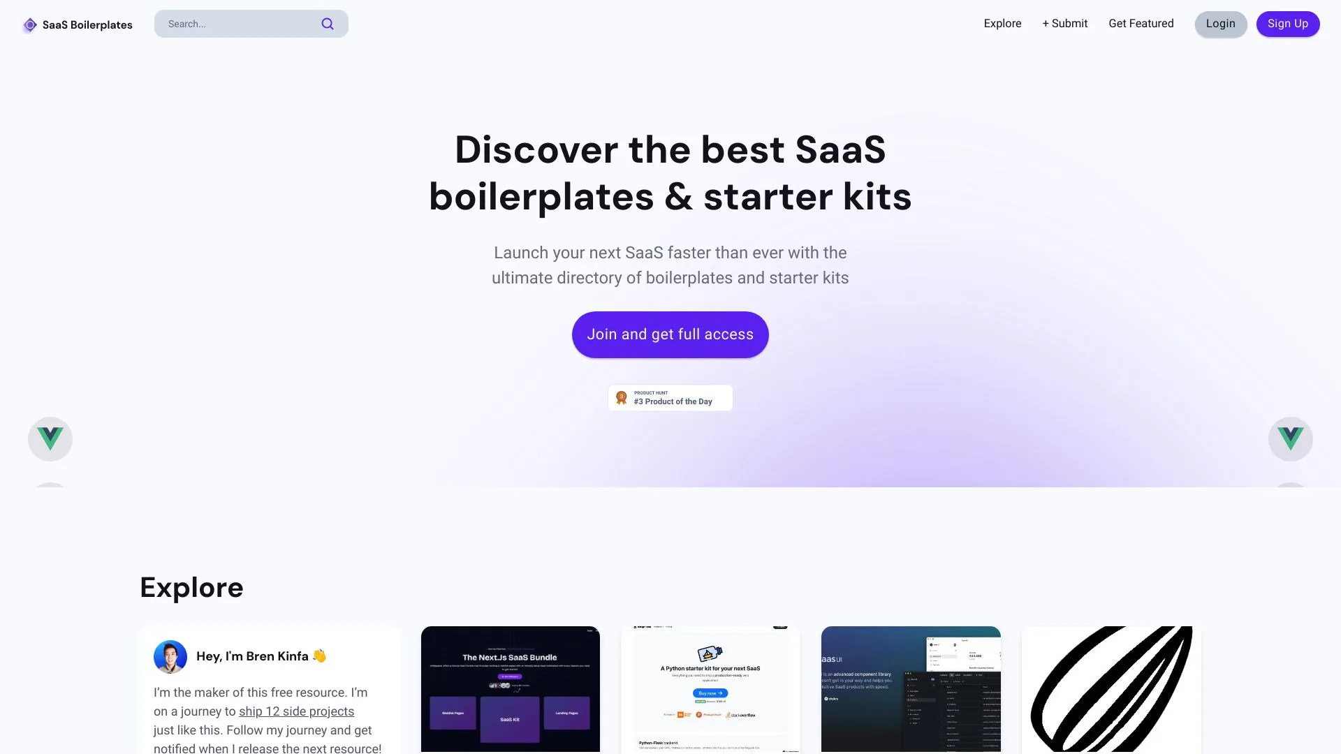 SaaS Boilerplates screenshot