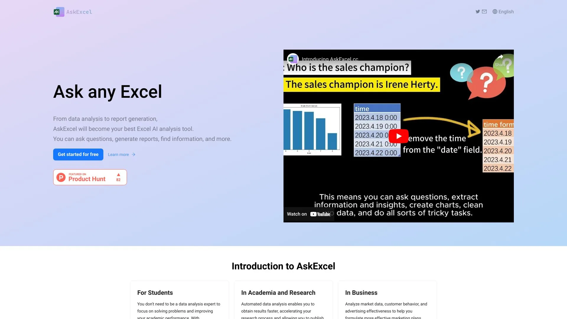 AskExcel screenshot