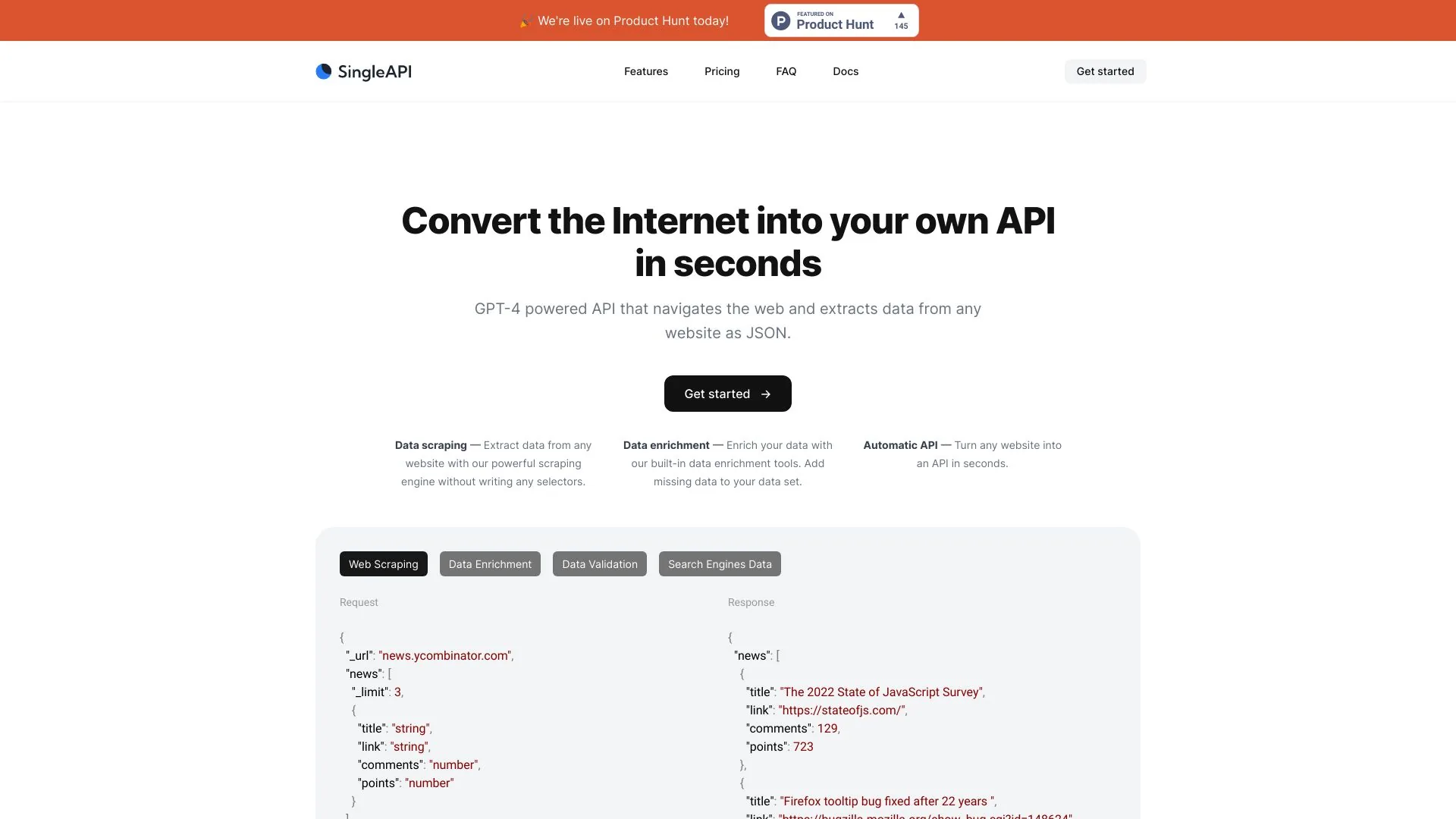 SingleAPI screenshot