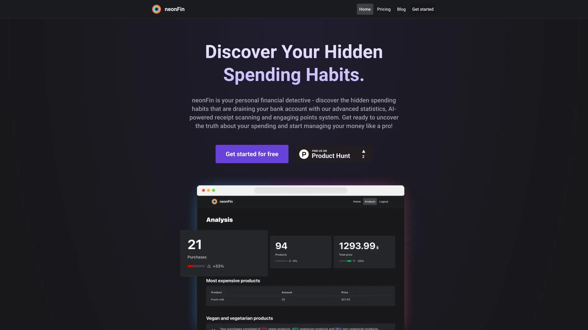 neonFin screenshot