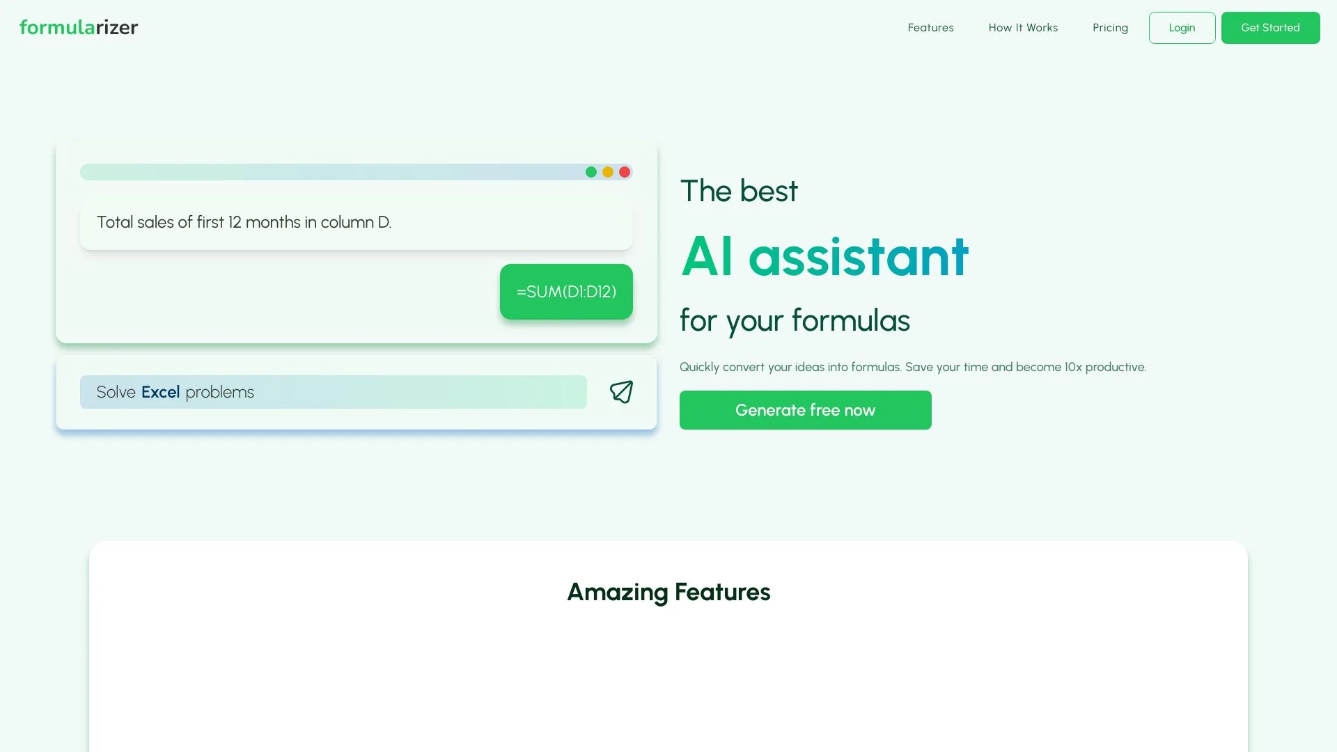 Formularizer - Excel、Google Sheets等的AI助手 screenshot