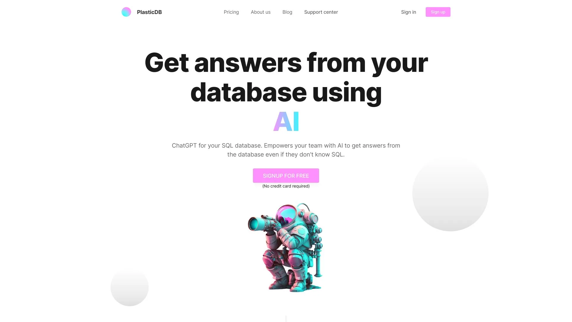 PlasticDB screenshot