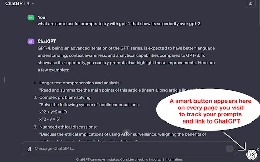 ChatGPT PromptCounter screenshot