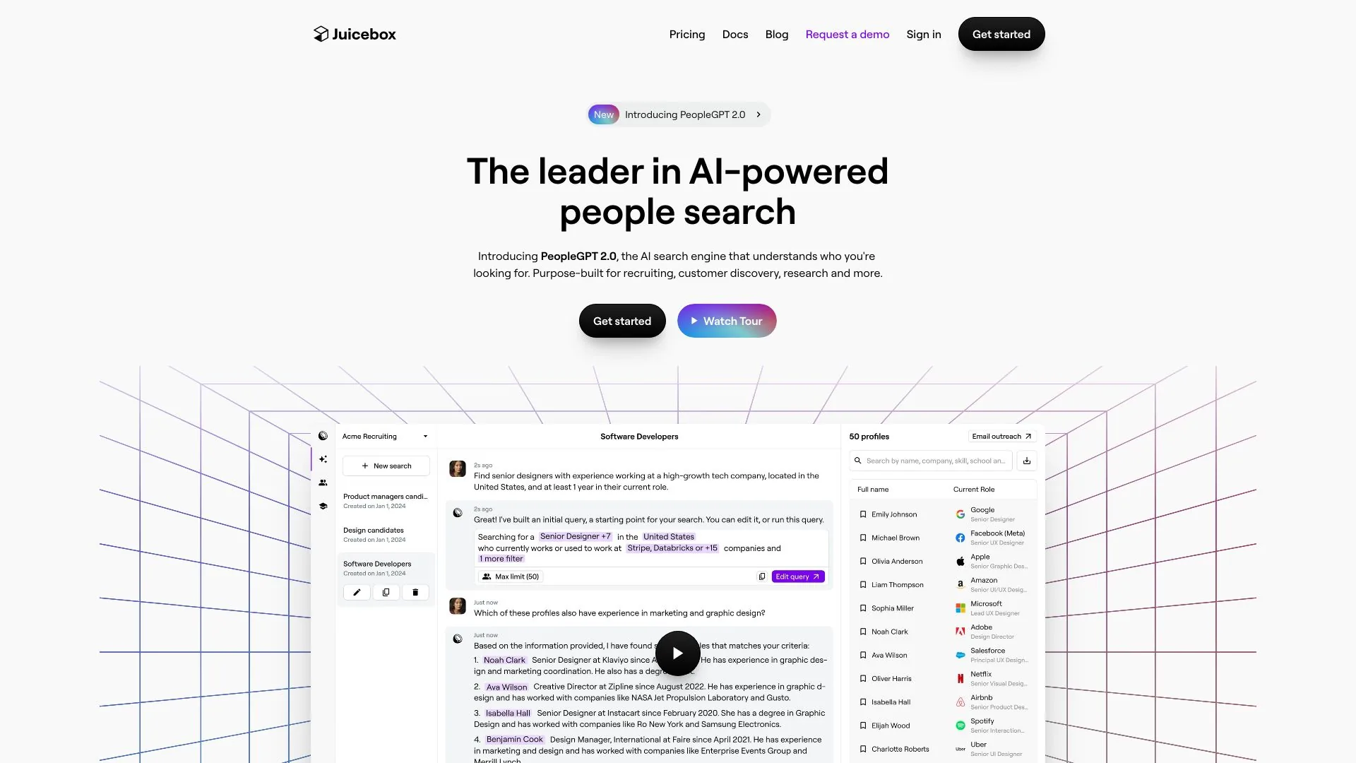 Juicebox (PeopleGPT) screenshot