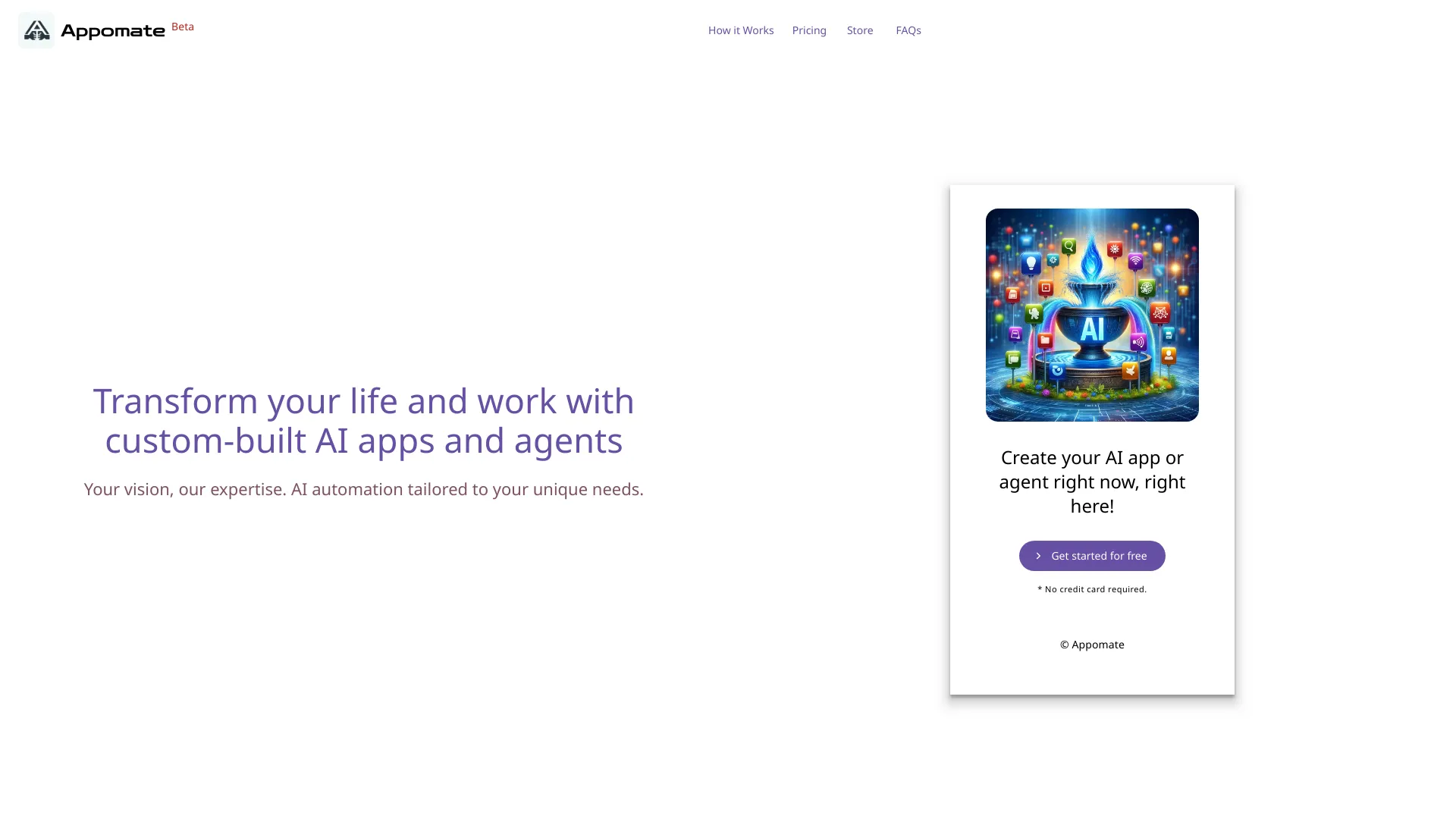 Appomate screenshot