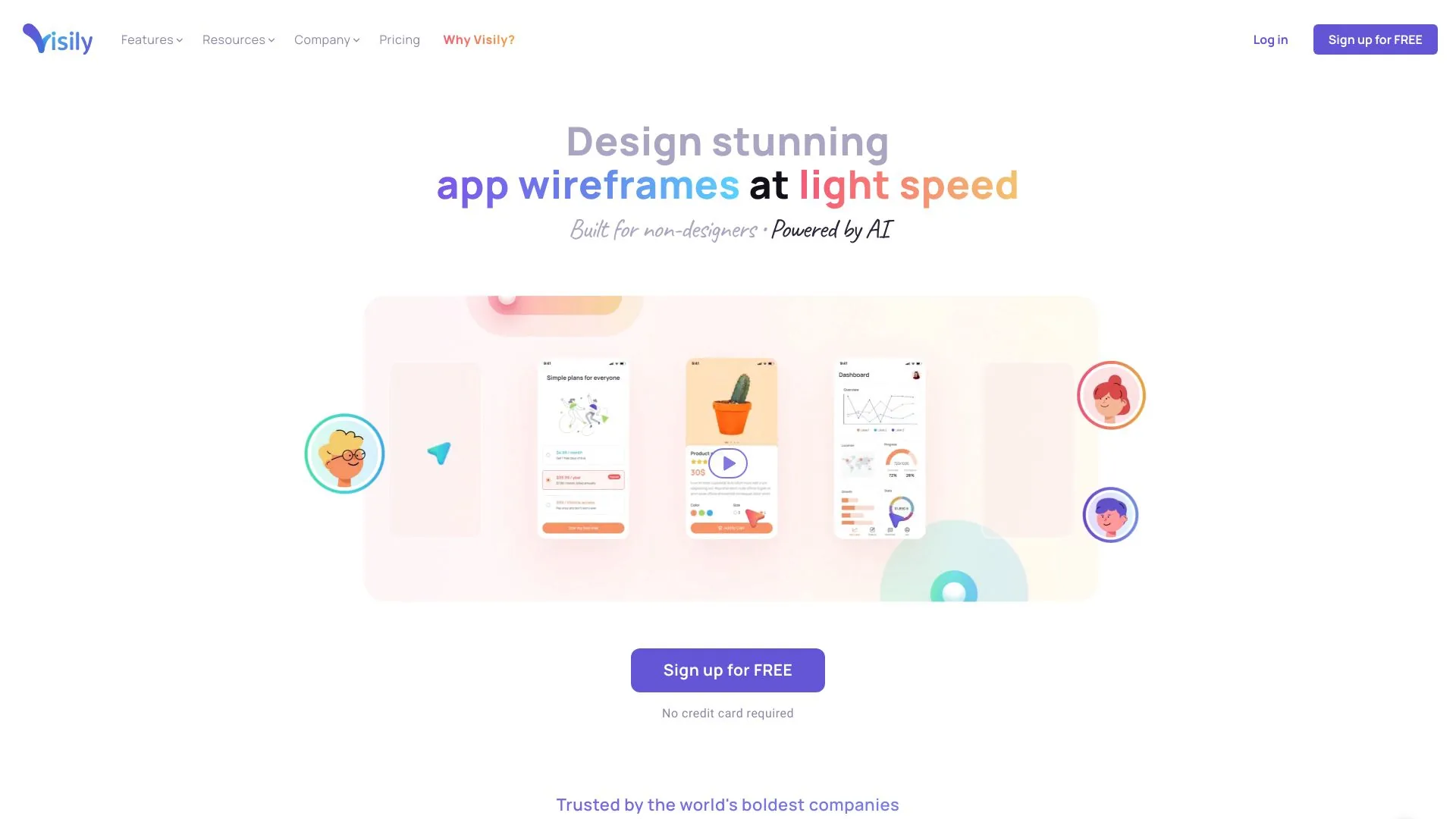 Visily: 使用人工智能进行线框绘制和设计 screenshot
