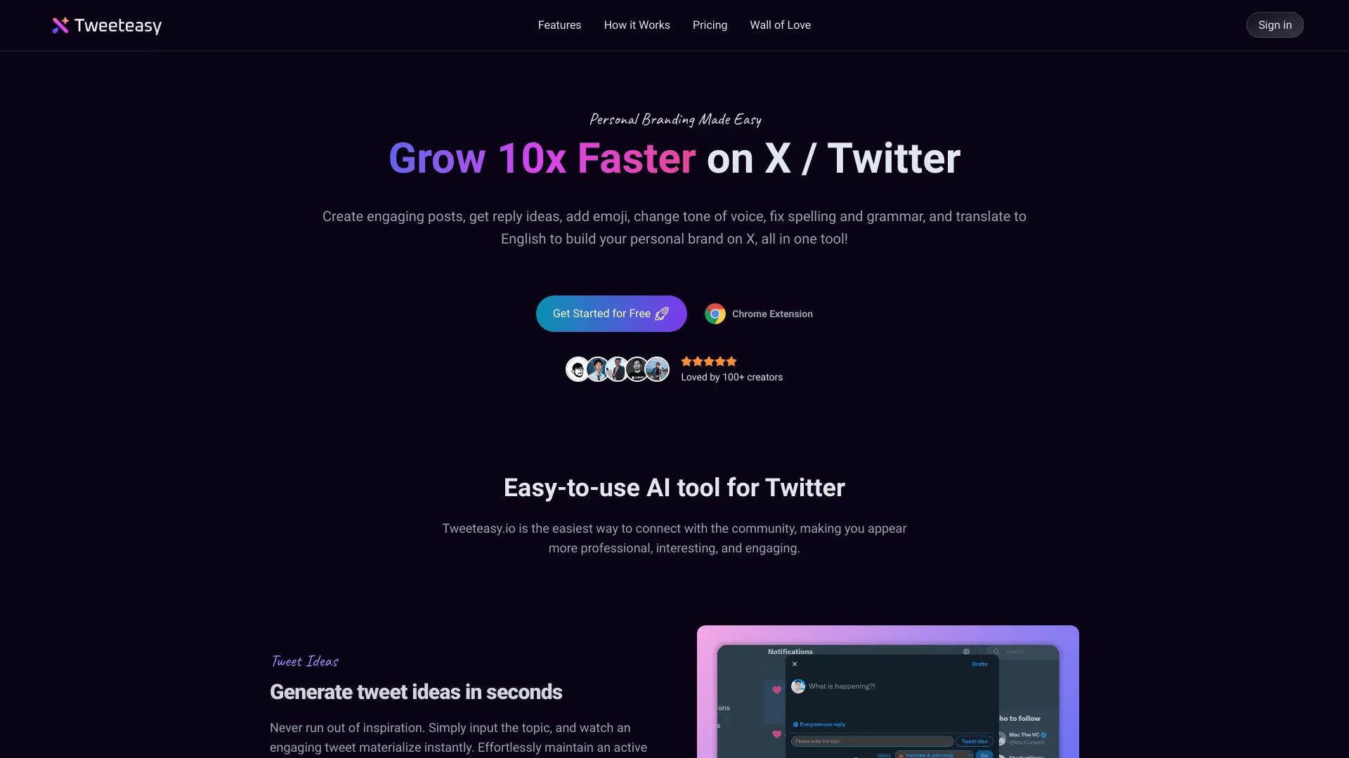 Tweeteasy screenshot