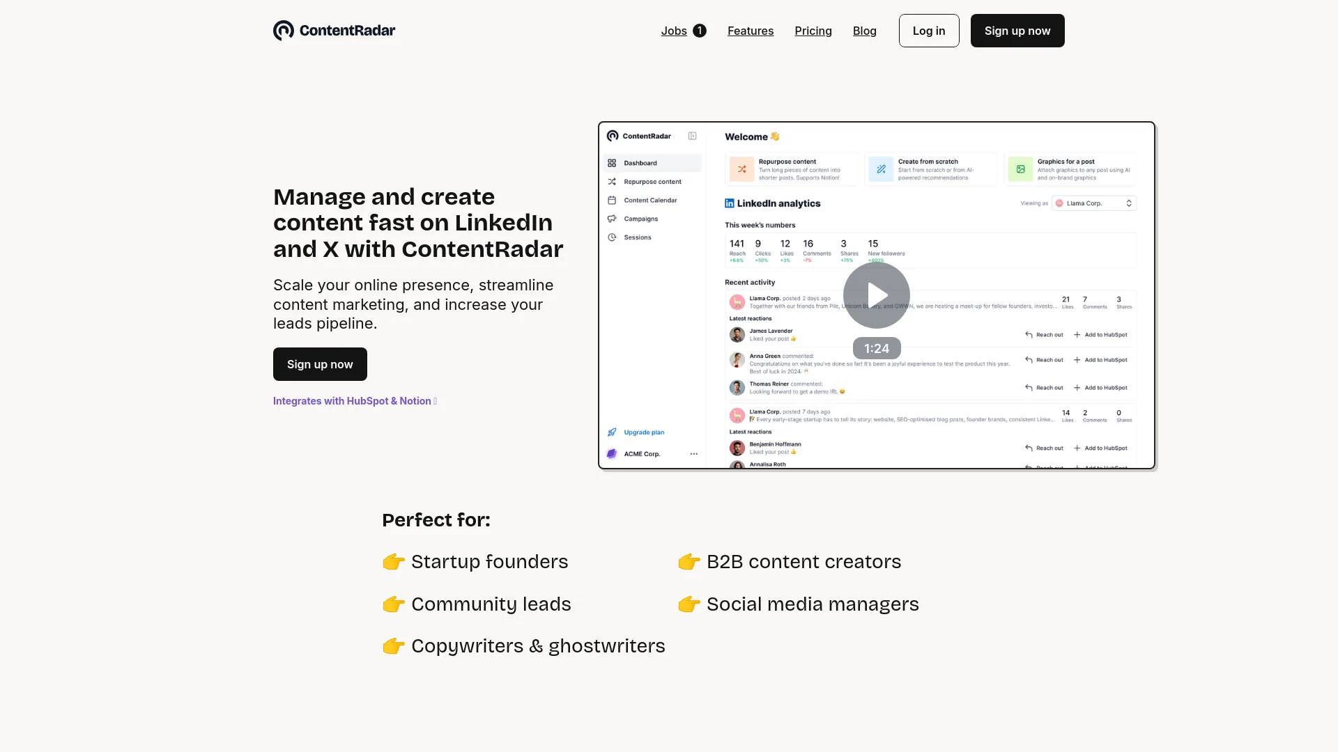ContentRadar screenshot