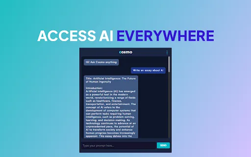Cosmo AI Assistant screenshot