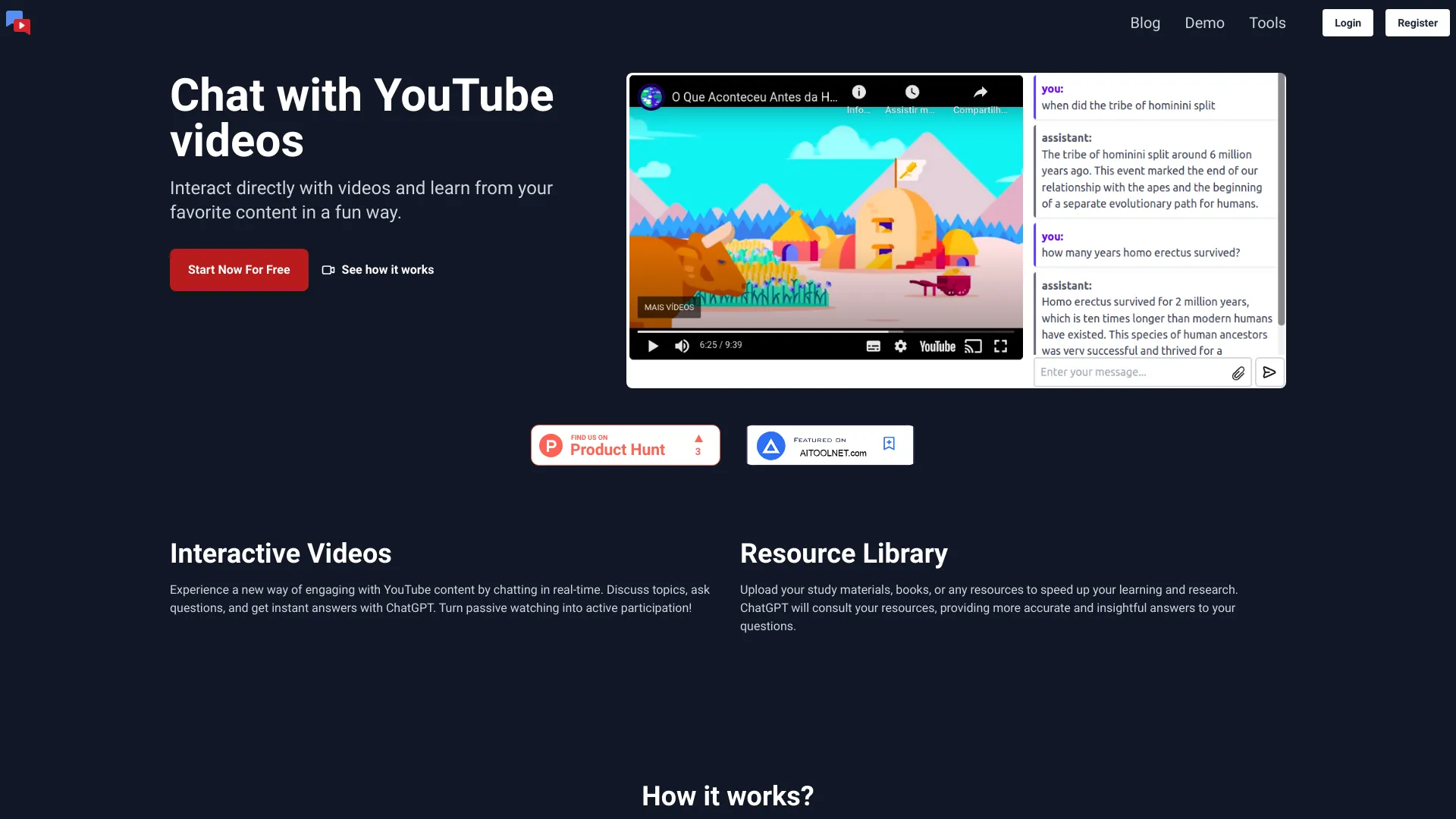 Chat with YouTube Videos screenshot