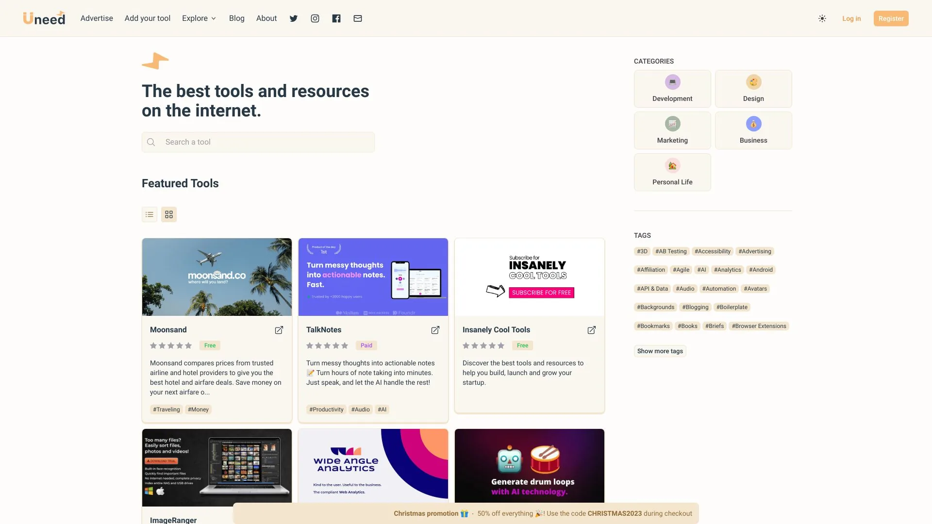 Uneed screenshot