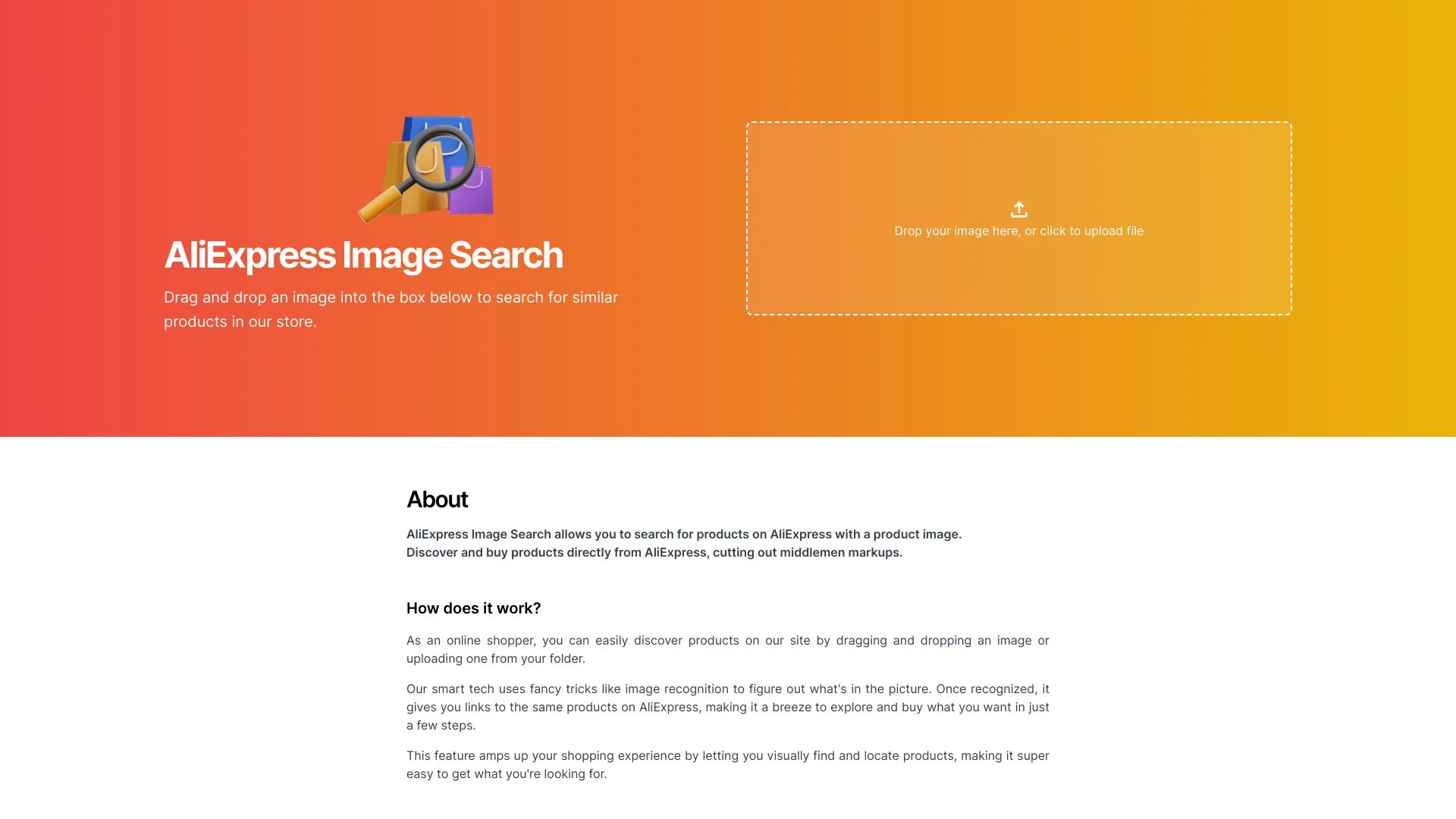 AliExpress Image Search screenshot