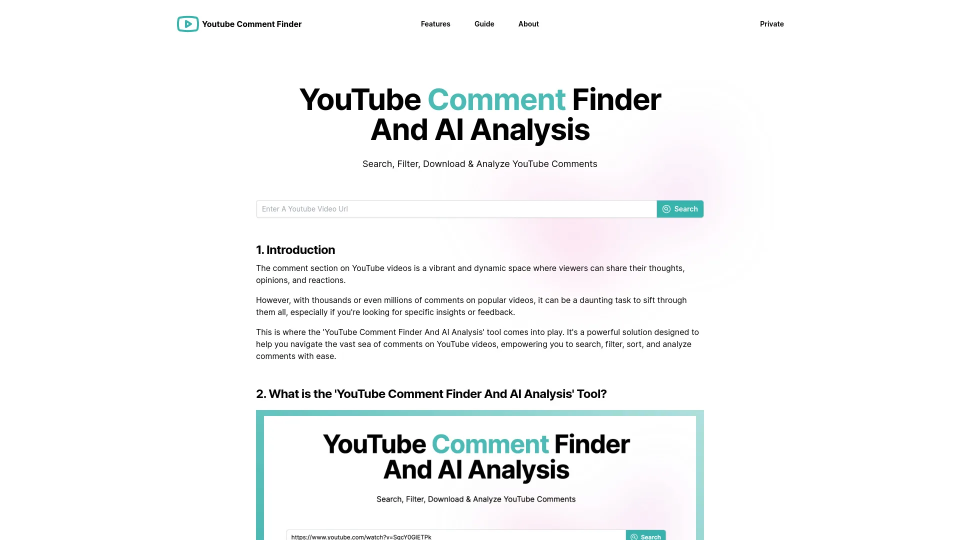 YouTube Comment Finder And AI Analysis screenshot