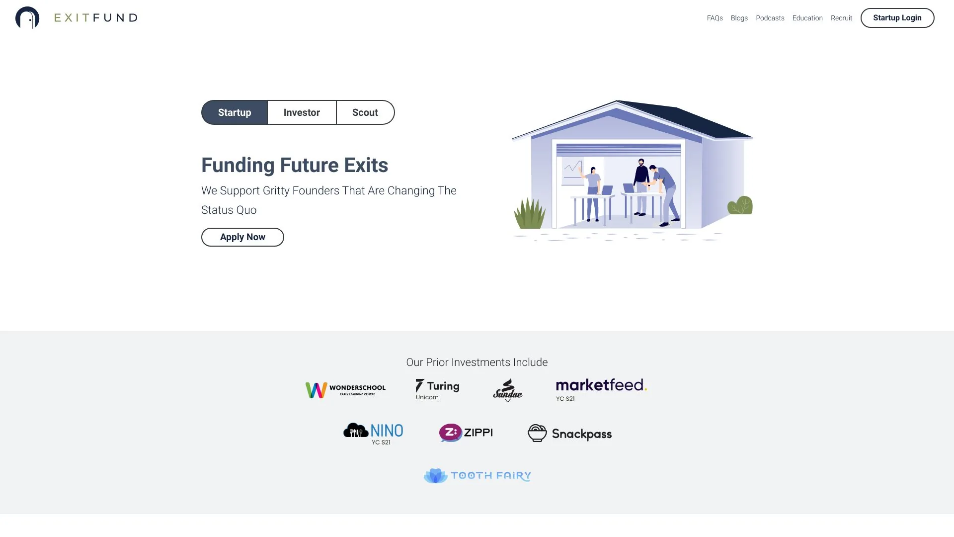 Exitfund screenshot
