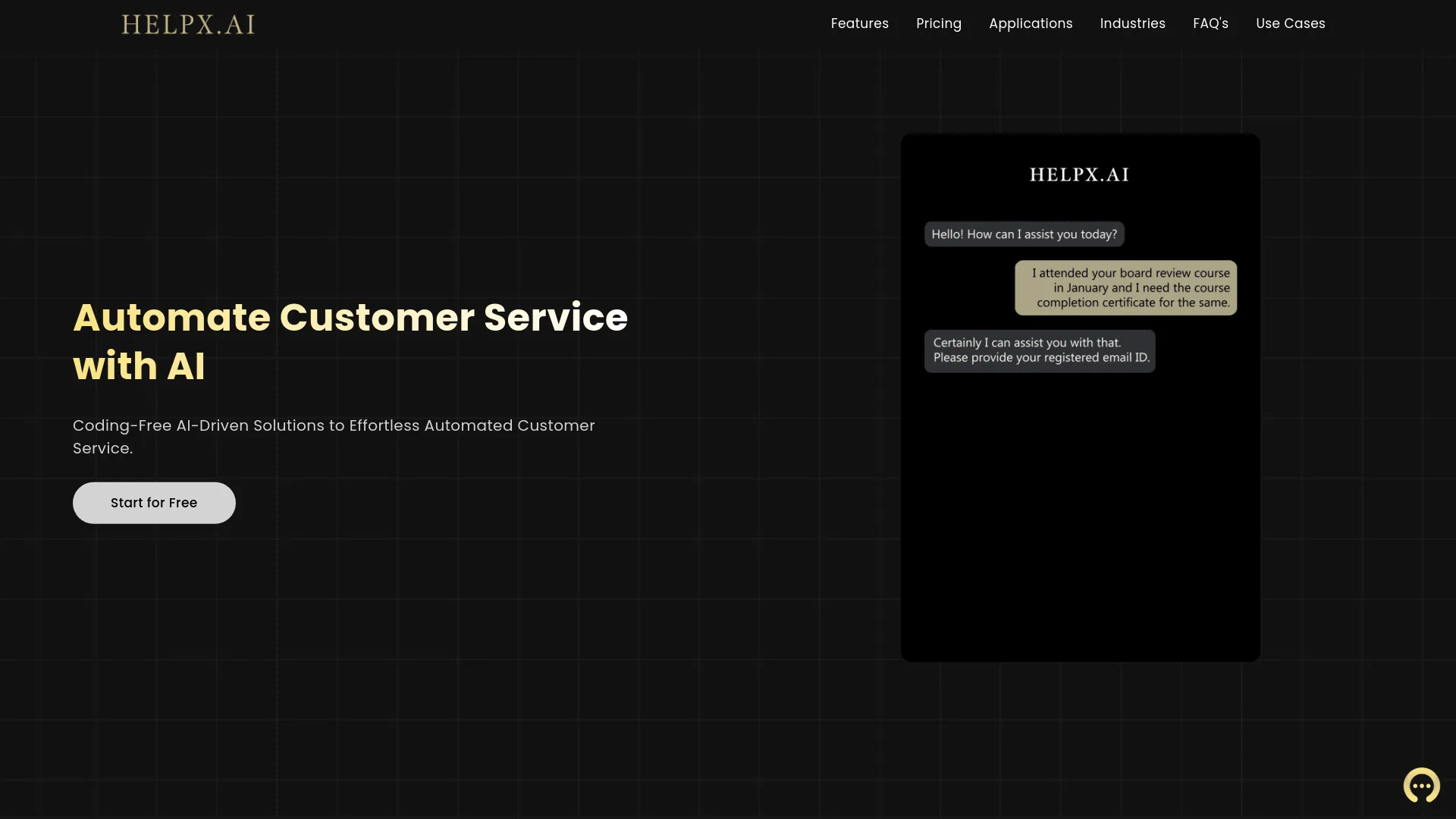 Helpx.ai screenshot