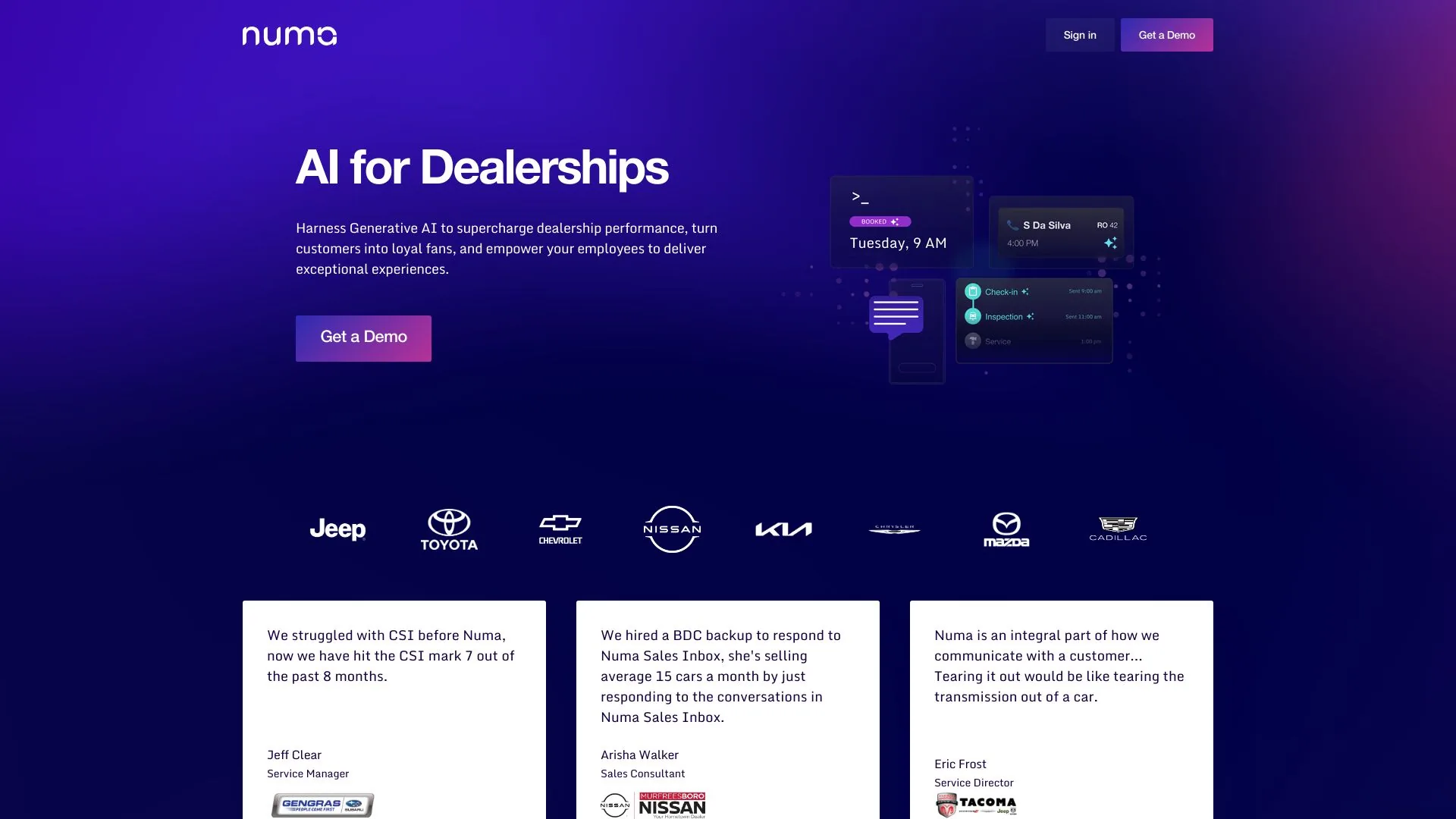 Numa | AI for Dealerships screenshot