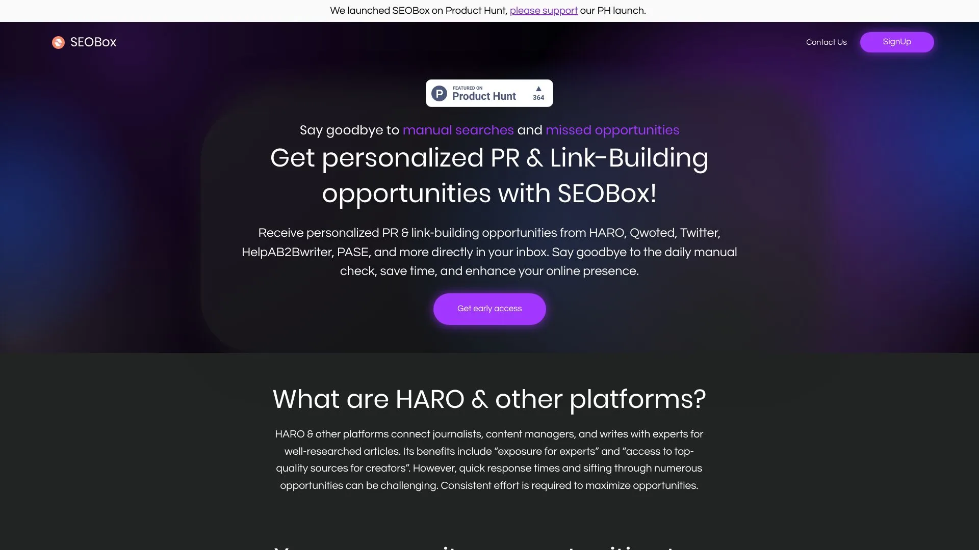 SEOBox screenshot