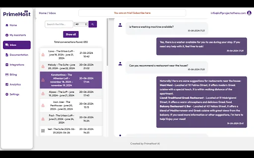 PrimeHost Draft AI screenshot