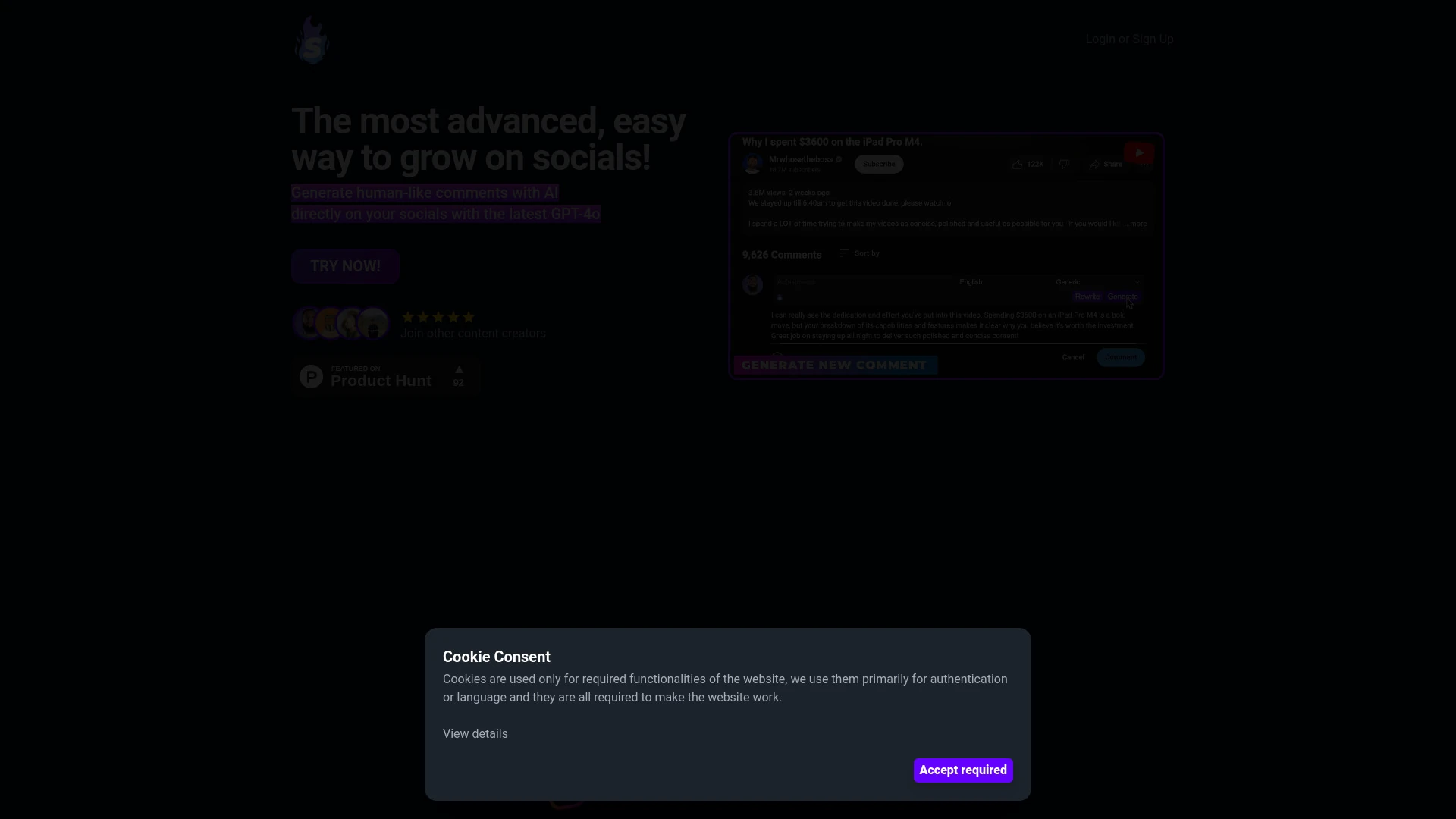 Super Comments AI screenshot