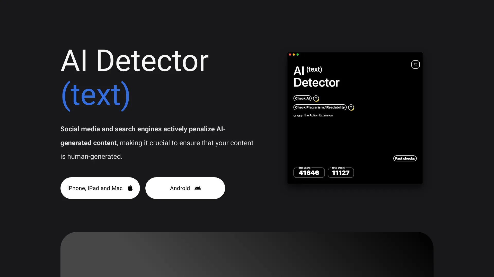 AI Detector screenshot