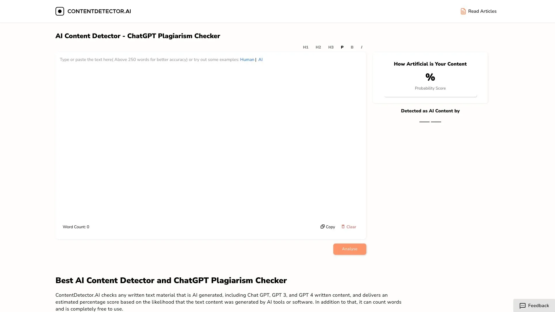 Content Detector AI screenshot