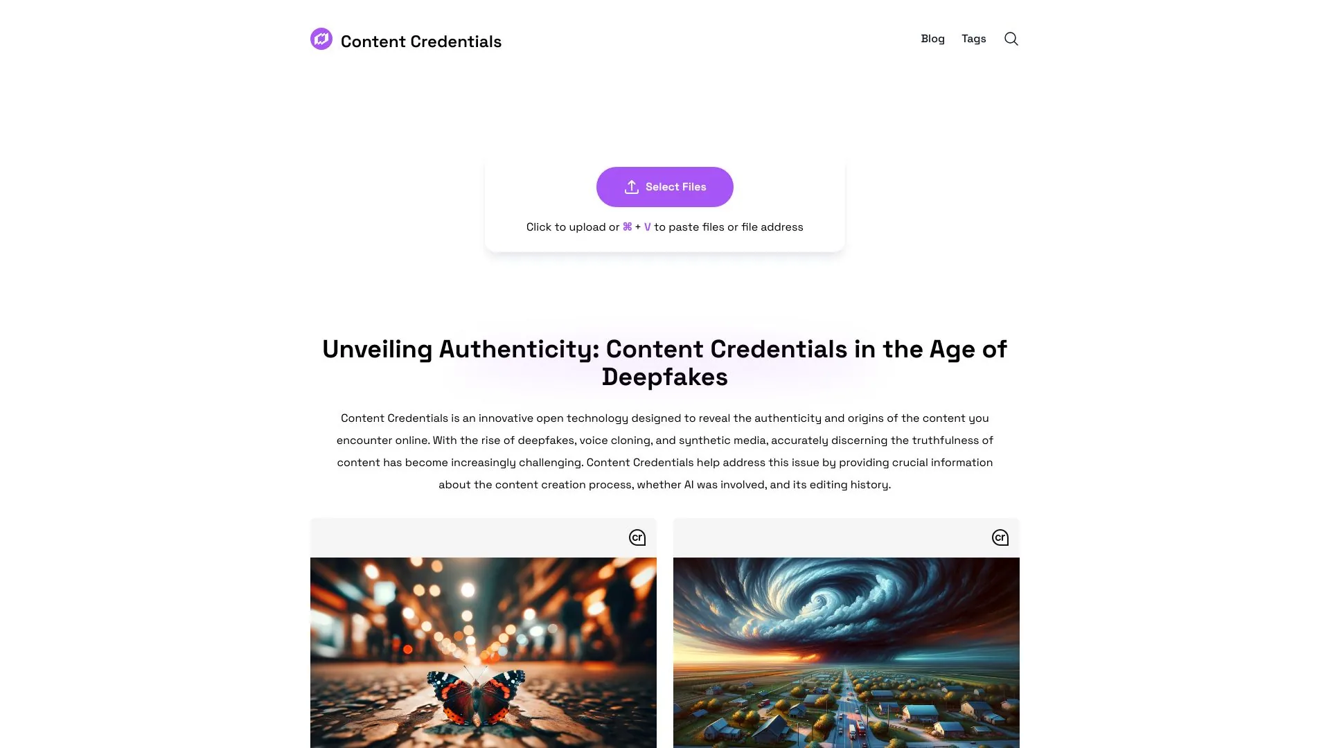 Content Credentials screenshot