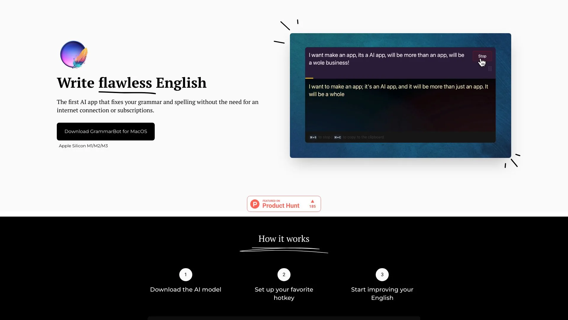 GrammarBot screenshot