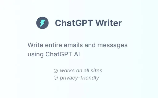 ChatGPT Writer screenshot