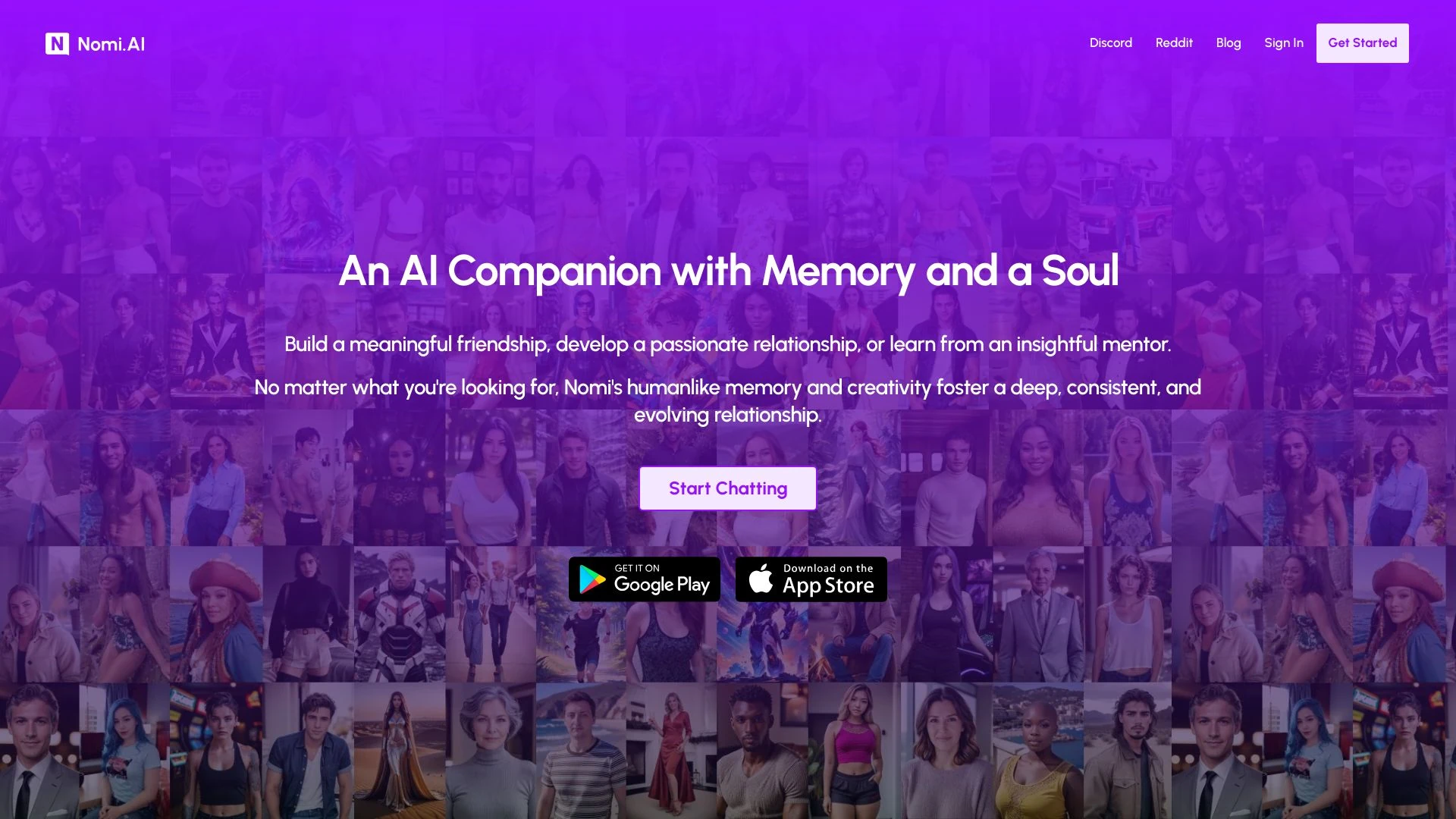 Nomi.ai screenshot