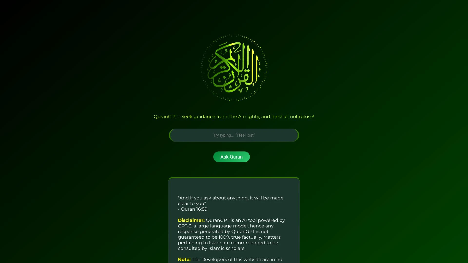 QuranGPT screenshot