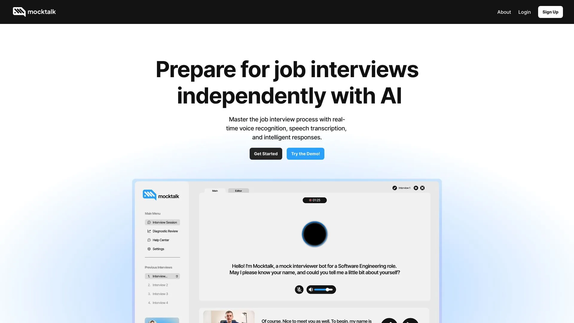 Mocktalk screenshot