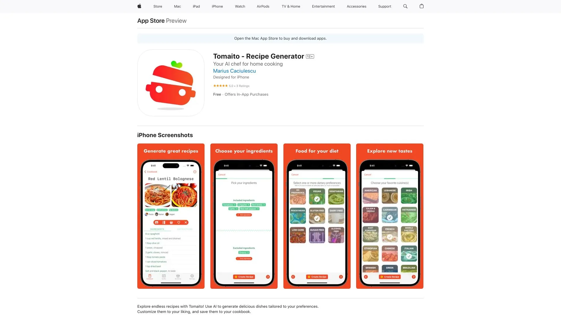 Tomaito screenshot