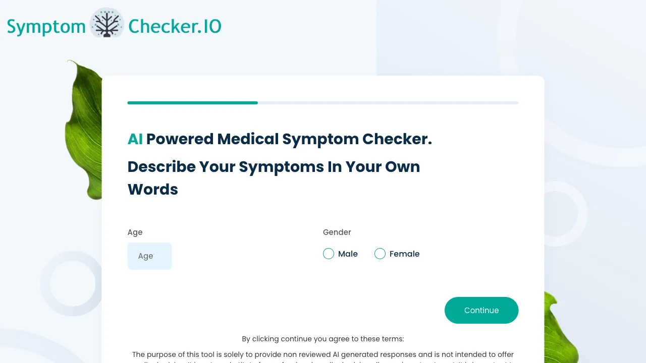 SymptomChecker.io screenshot