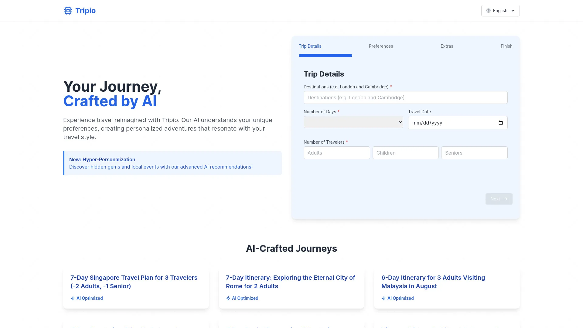 Tripio - AI Travel Planner screenshot