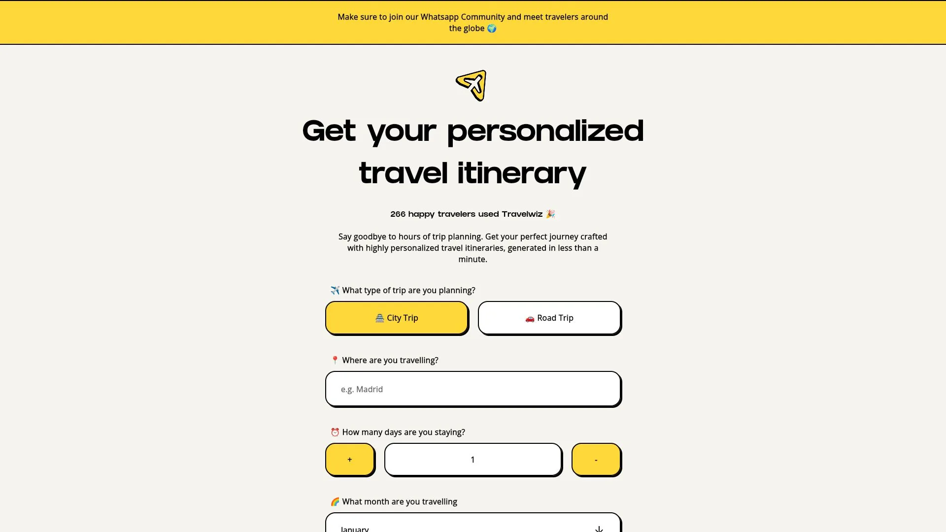 Travelwiz screenshot