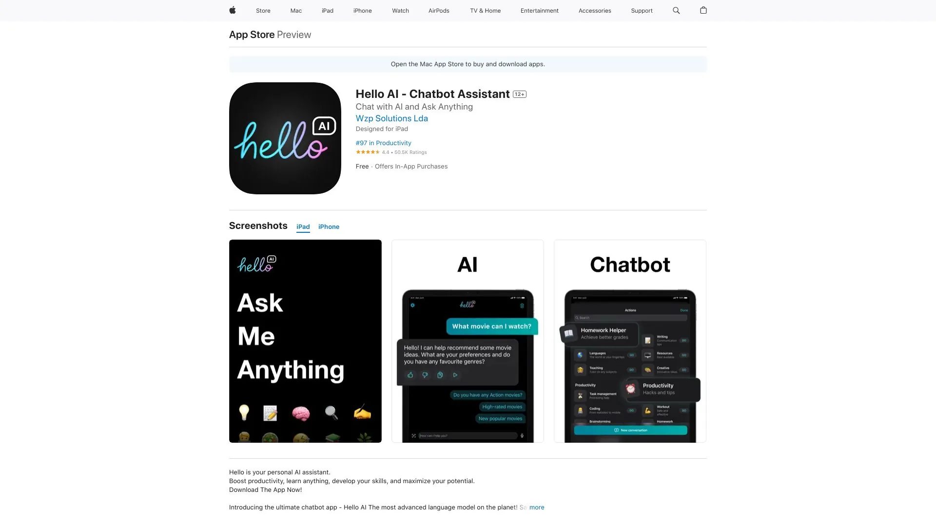 Hello AI screenshot