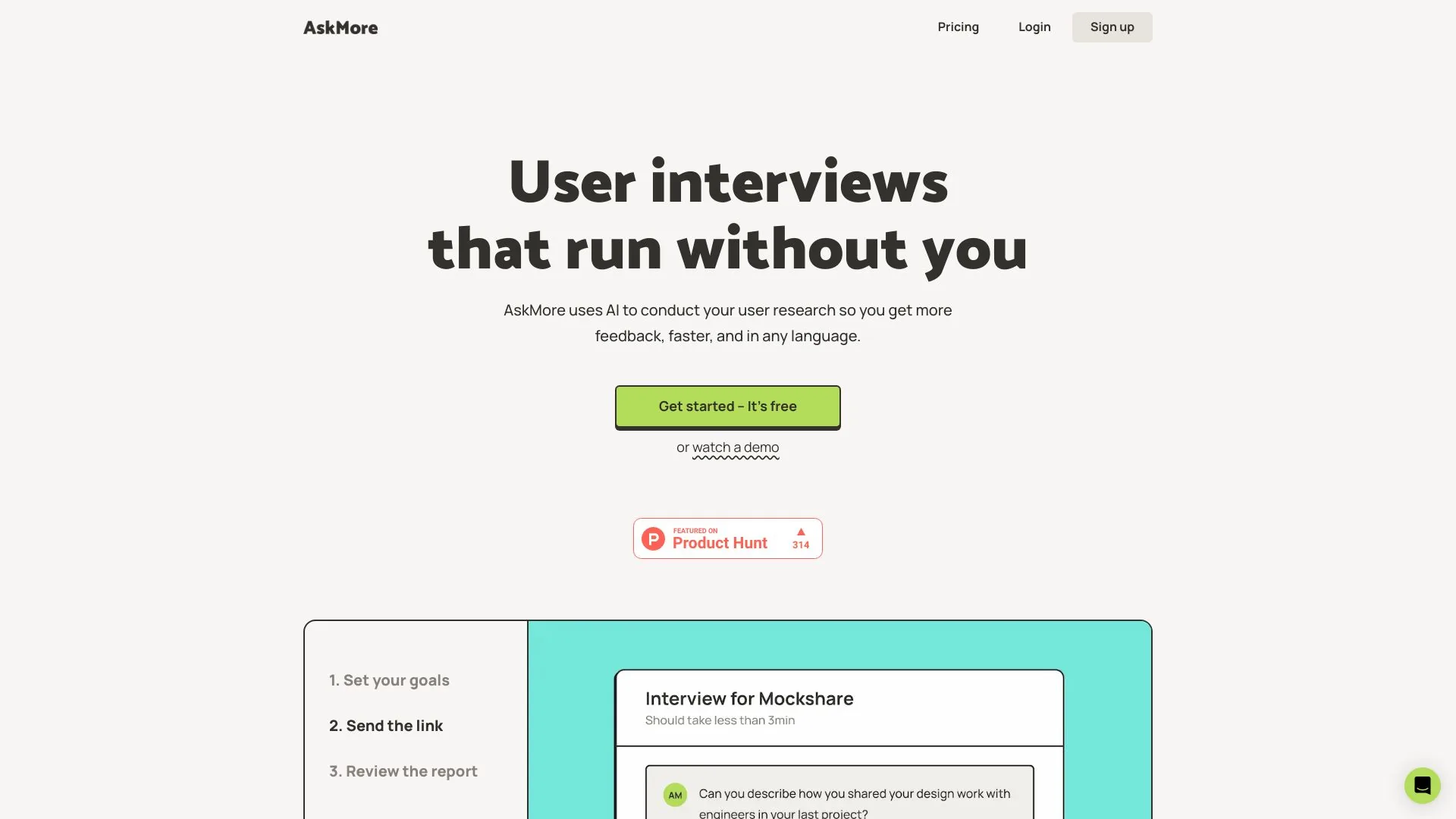 AskMore screenshot