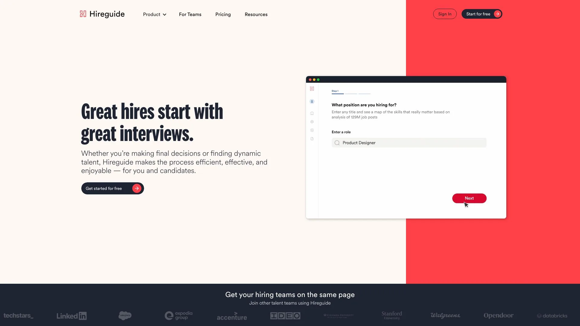 Hireguide screenshot