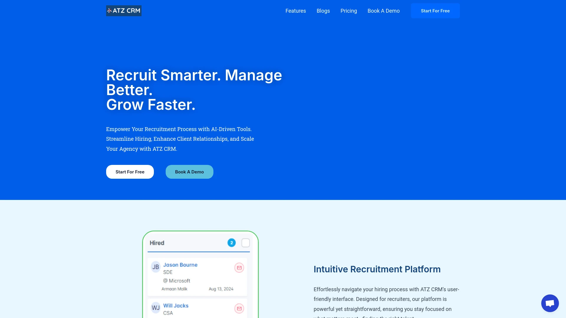 ATZ CRM screenshot